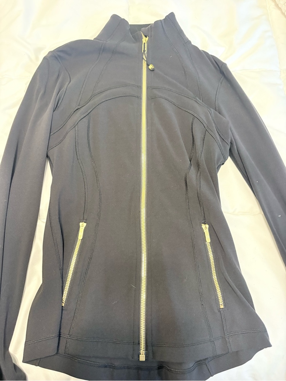 Lululemon gold zipper black define jacket size 4